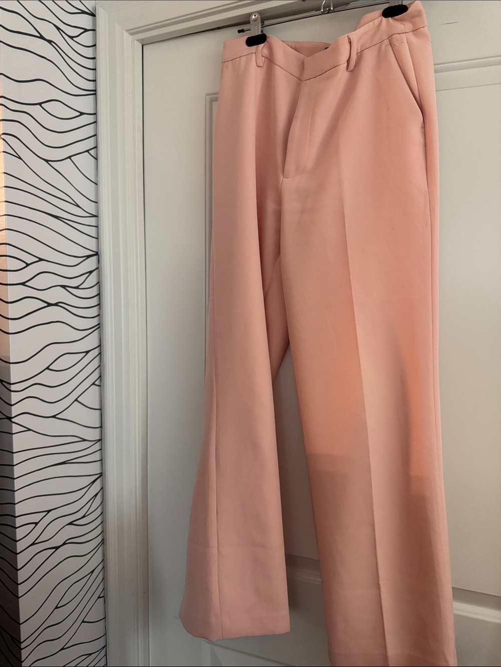 Scotch & Soda Wide-Leg High Waist Pants in Blush Pink